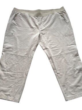 Figs Scrub pants Axim mens 6XL S short khaki beige wide elastic waist pockets